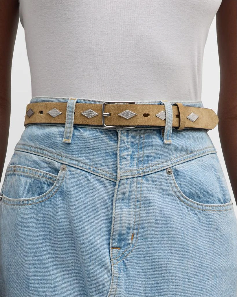 Rag & Bone Colin Suede Studded Belt - Belts - BeyondStyle display picture 2