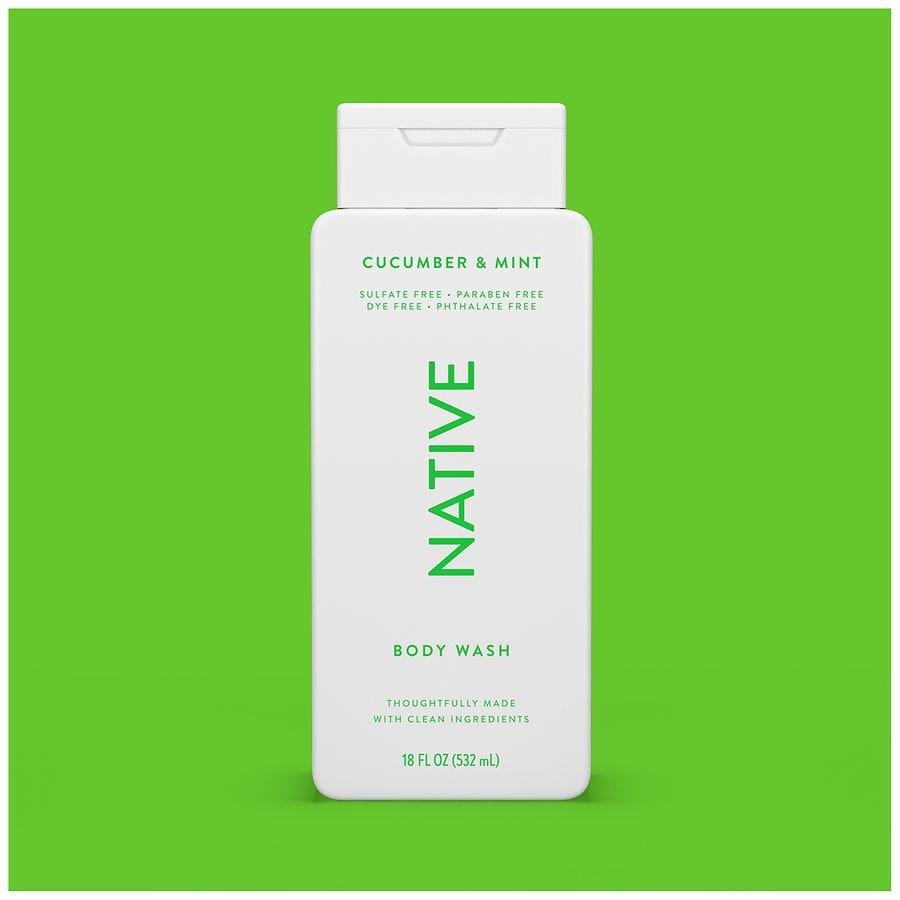 Native Body Wash, Sulfate Free, for Women and Men Cucumber & Mint