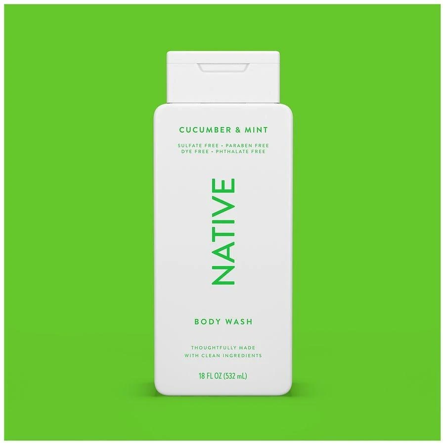 Native Body Wash, Sulfate Free, for Women and Men Cucumber & Mint 2