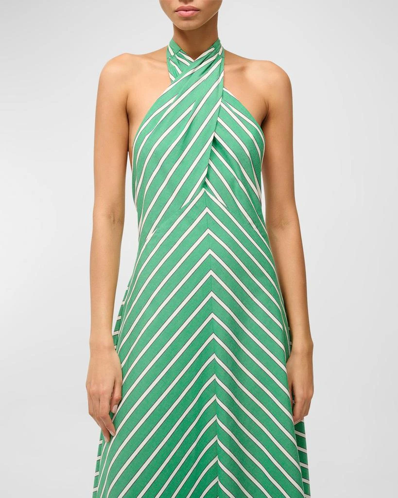Dawn Tie-Neck Striped Maxi Crossover Halter Dress  On Sale Now with Up to  64% Off | Discover Exclusive Deals & Savings at BeyondStyle  Authentic  Staud women's clothing|Women|dresses|women with Limited-Time Discounts,