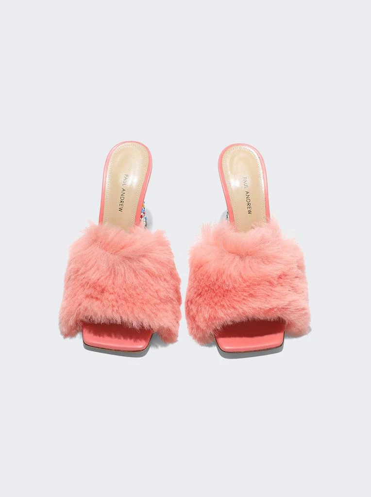 Paul Andrew Arc Fluffy Jeweled Mules 3