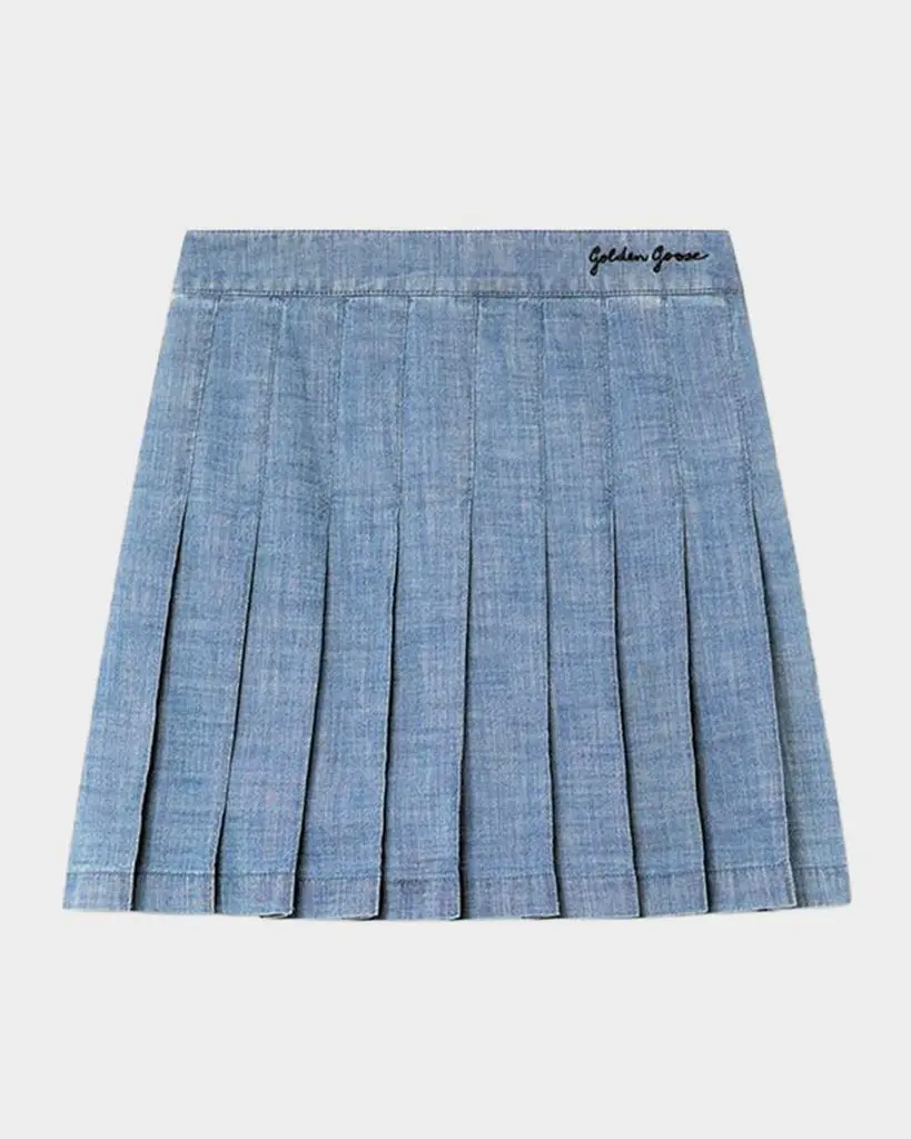 Golden Goose Girl's Journey Girl Pleated Mini Skirt, Size 6-12