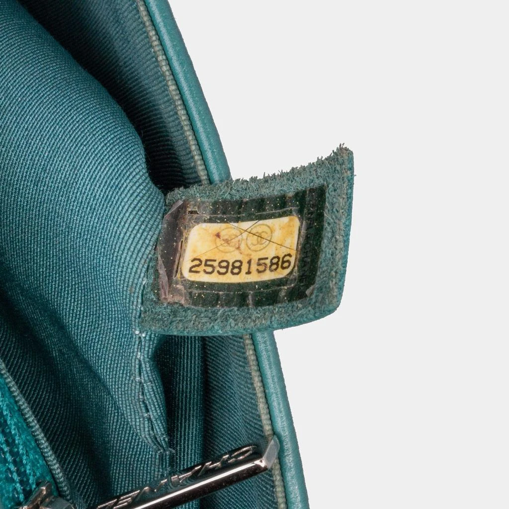 Chanel Chanel Turquoise Crumpled Calfskin Medium Full Flap Bag 10