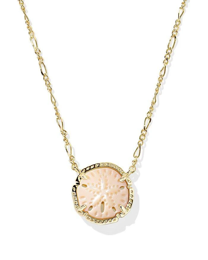 Kendra Scott Sand Dollar Natural Mother of Pearl Short Pendant Necklace, 17.4"-20.4" 1