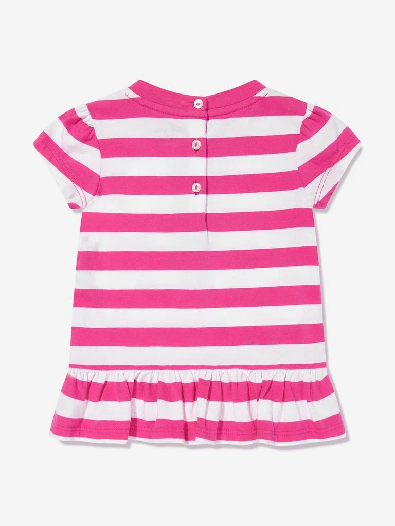 Ralph Lauren Ralph Lauren Baby Girls Striped Polo Bear T-Shirt in Pink 2