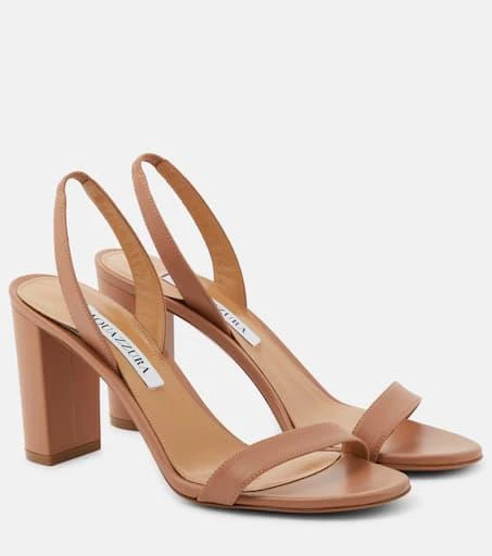 Aquazzura So Nude leather slingback sandals 1