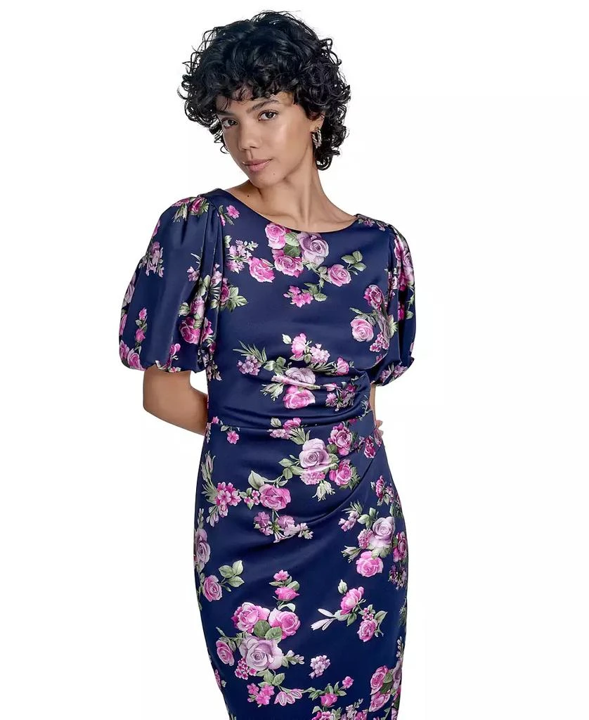 Jessica Howard Women's Floral-Print Puff-Sleeve Sheath Dress 5