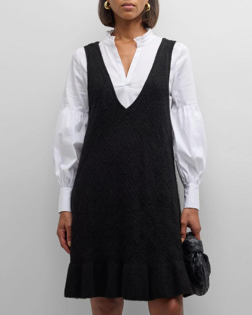 Cinq a Sept Greysen Pinafore Combo Knee-Length Dress 3