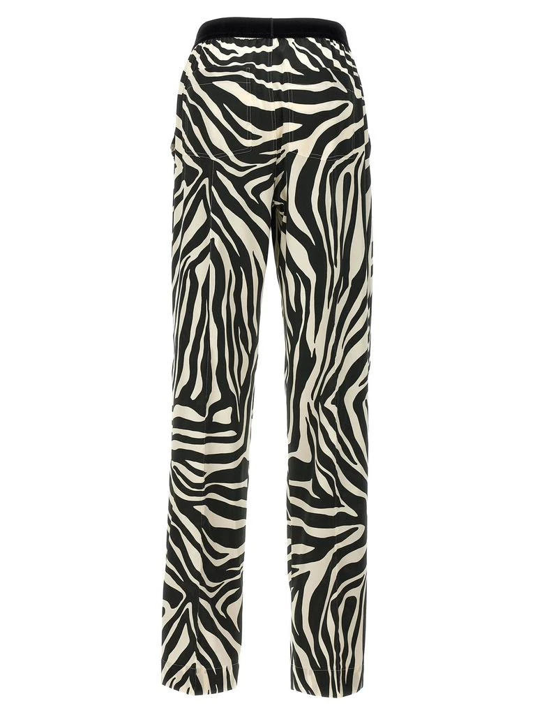 Tom Ford Tom Ford Zebra Printed Logo Waistband Trousers 2