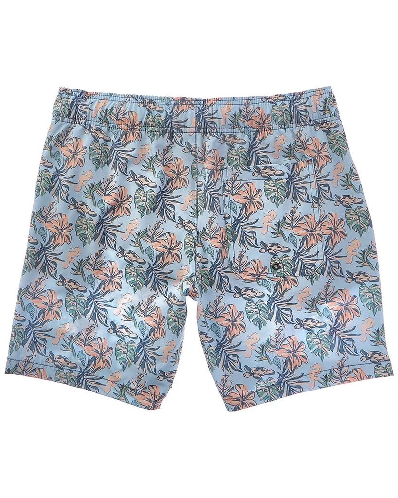 BEACH BROS Floral Sea Turtle Swim Trunk 2