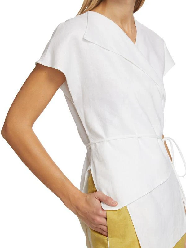 Fabiana Filippi Asymmetric Linen Top 4