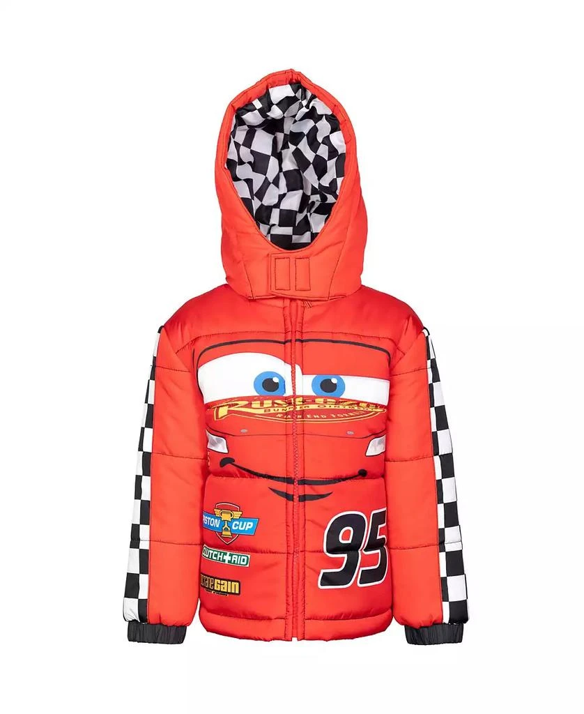 Disney Toddler Boys Pixar Lightning McQueen Zip Up Winter Coat Puffer Jacket