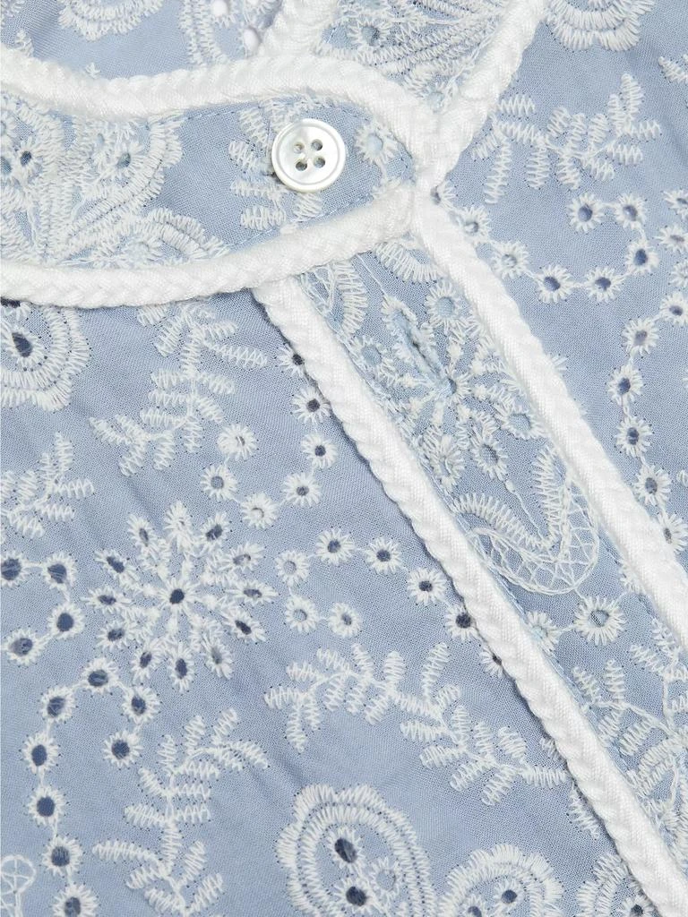 VERONICA BEARD Thorp Cotton Eyelet Blouse 7
