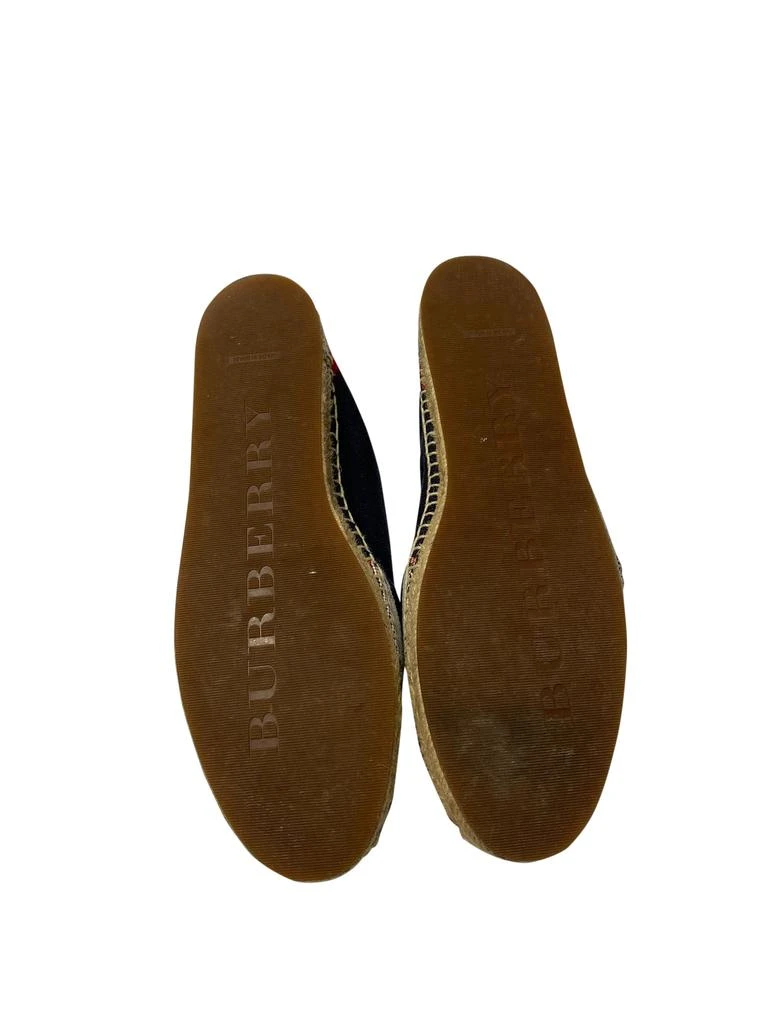 Burberry Checked Espadrilles in Navy Blue Canvas 5