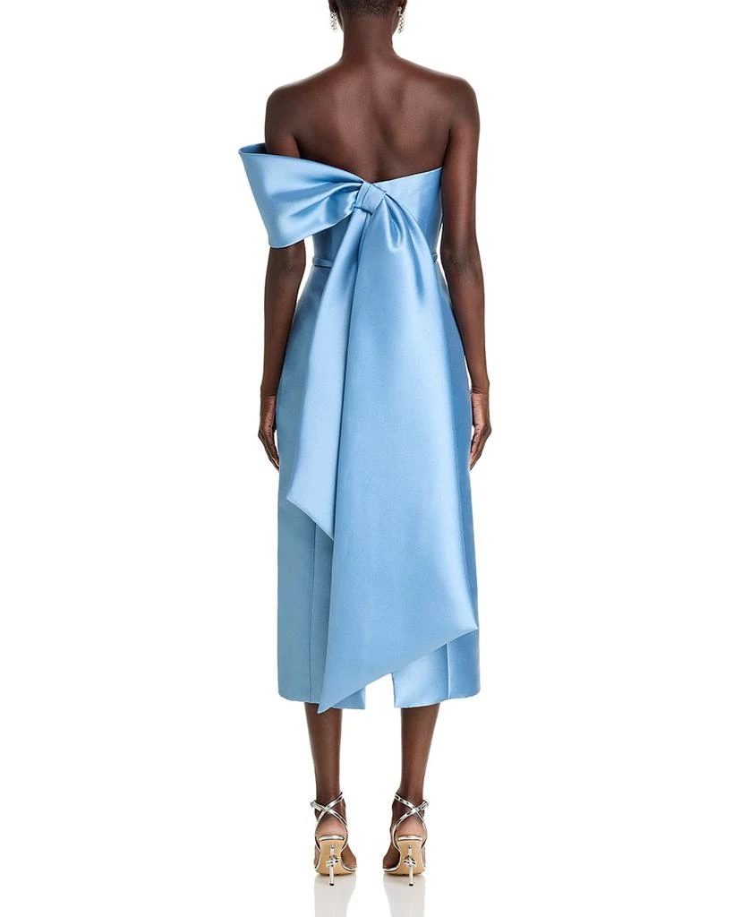 Amsale Bow Shoulder Midi Dress 4