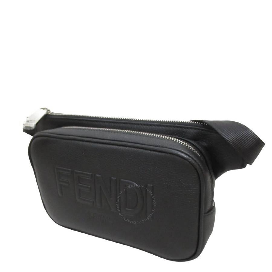 Fendi Embossed Logo Leather Belt Bag