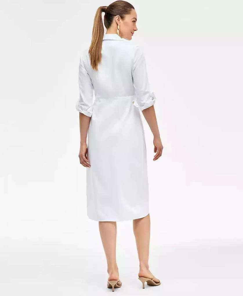 INC International Women's Hardware-Trim Cotton Faux-Wrap Dress, Exclusively at Macy's 5