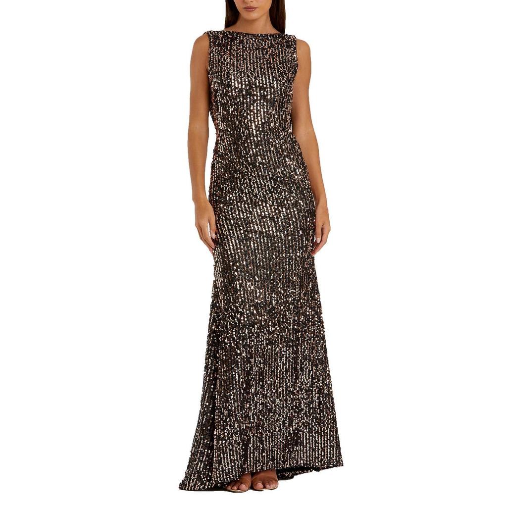 Ieena for Mac Duggal Womens Sequined Sleeveless Evening Dress