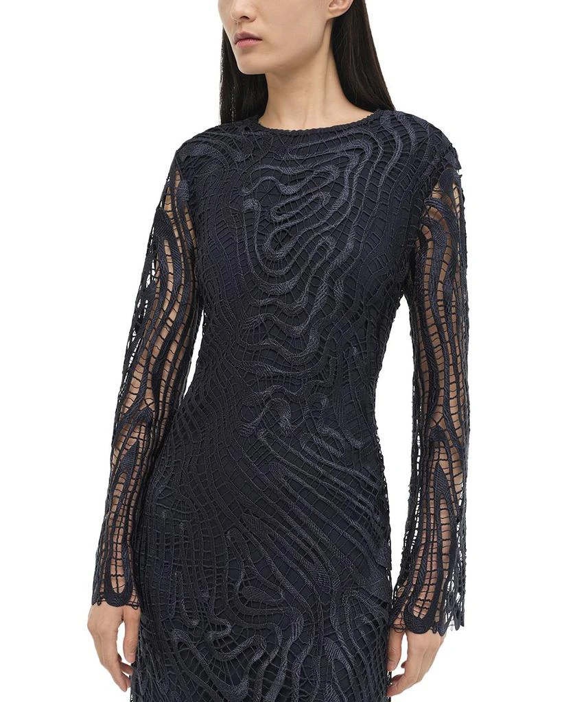 SIMKHAI Vanina Long Sleeve Lace Midi Dress 3