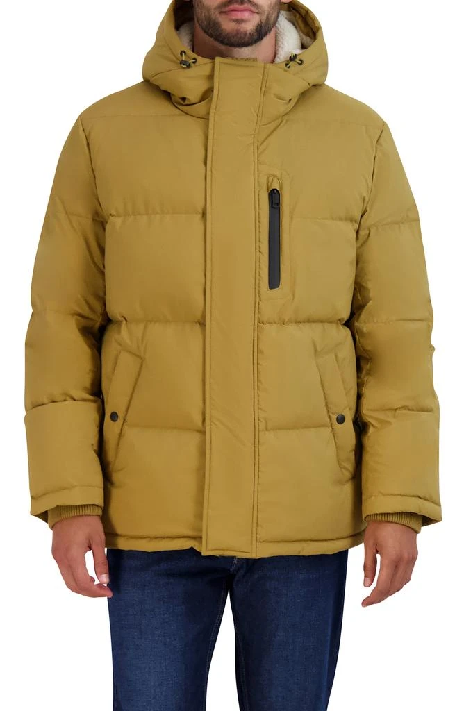 Cole Haan Faux Shearling Lined Hooded Puffer Jacket 3