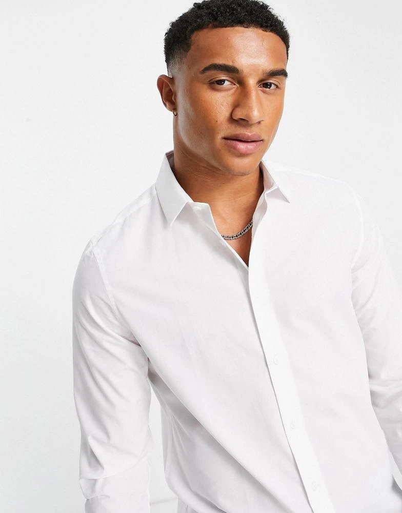 ASOS ASOS DESIGN regular fit shirt in white 2