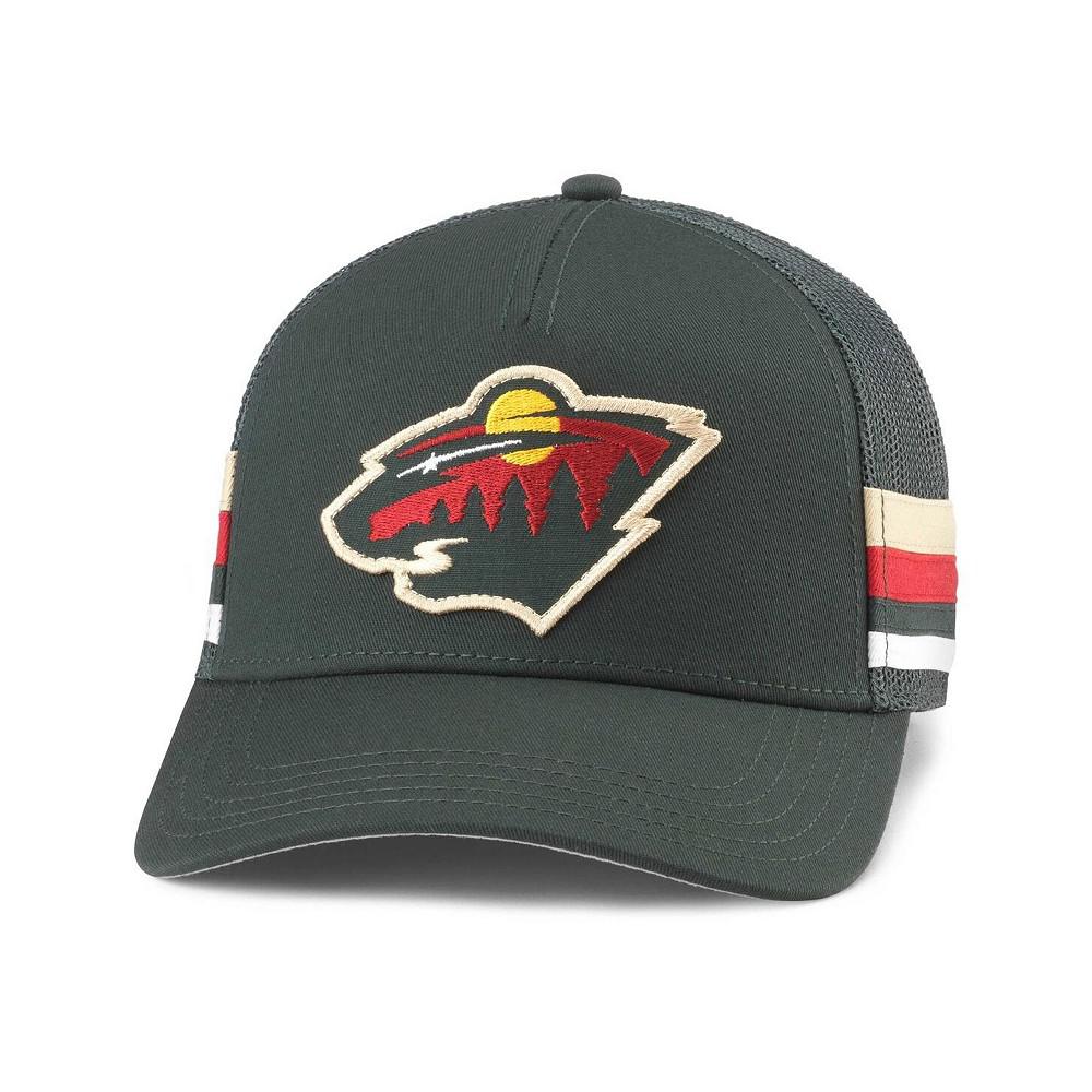 American Needle Men's Green Minnesota Wild HotFoot Stripes Trucker Adjustable Hat