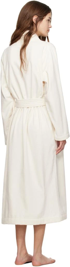 Tekla Off-White Terry Classic Bathrobe 3