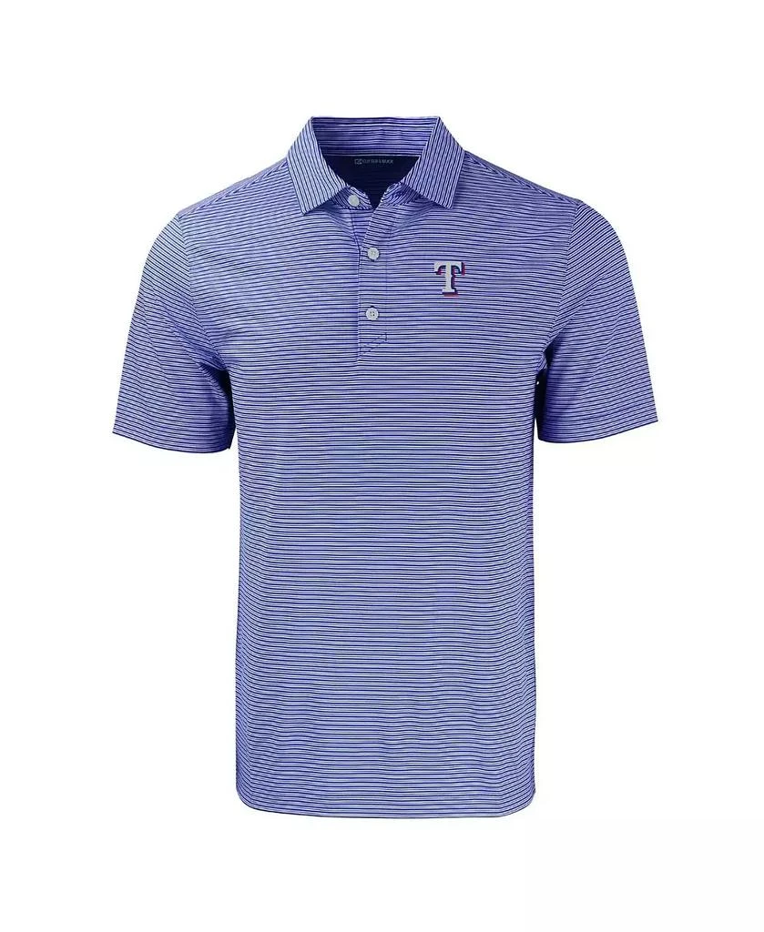 Cutter & Buck Men's Royal Texas Rangers Forge Eco Double Stripe Stretch Polo 3