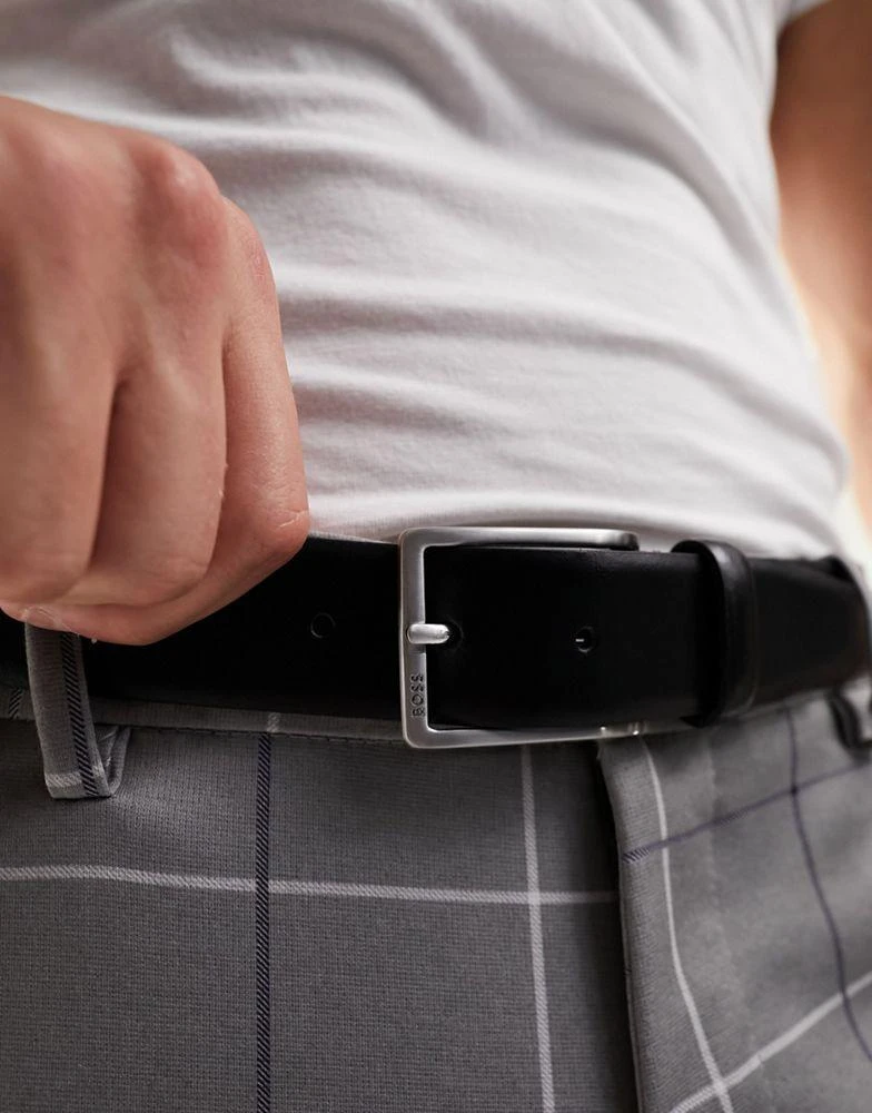 Hugo Boss BOSS Erman leather belt in black 4