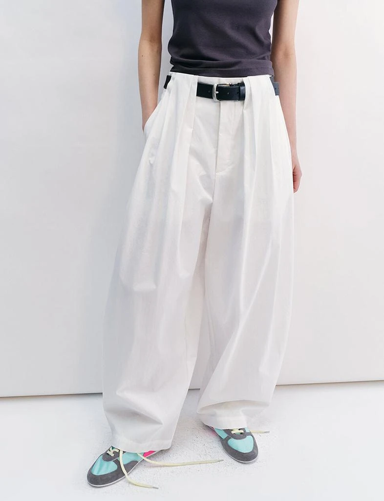 Pixie Market White Pleated Barrel Leg Pants -PREORDER 8