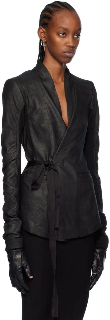 Rick Owens Black Hollywood Leather Jacket 2