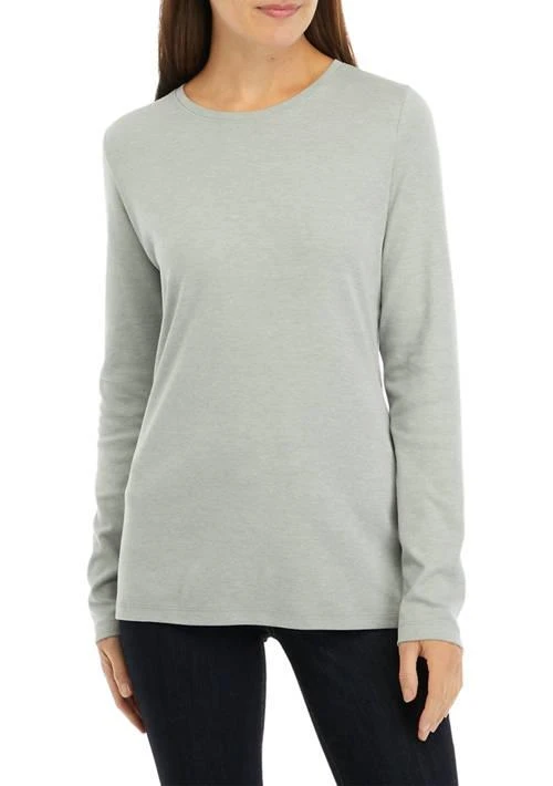 Kim Rogers® Rogers Womens Long Sleeve Crew Neck T Shirt 1