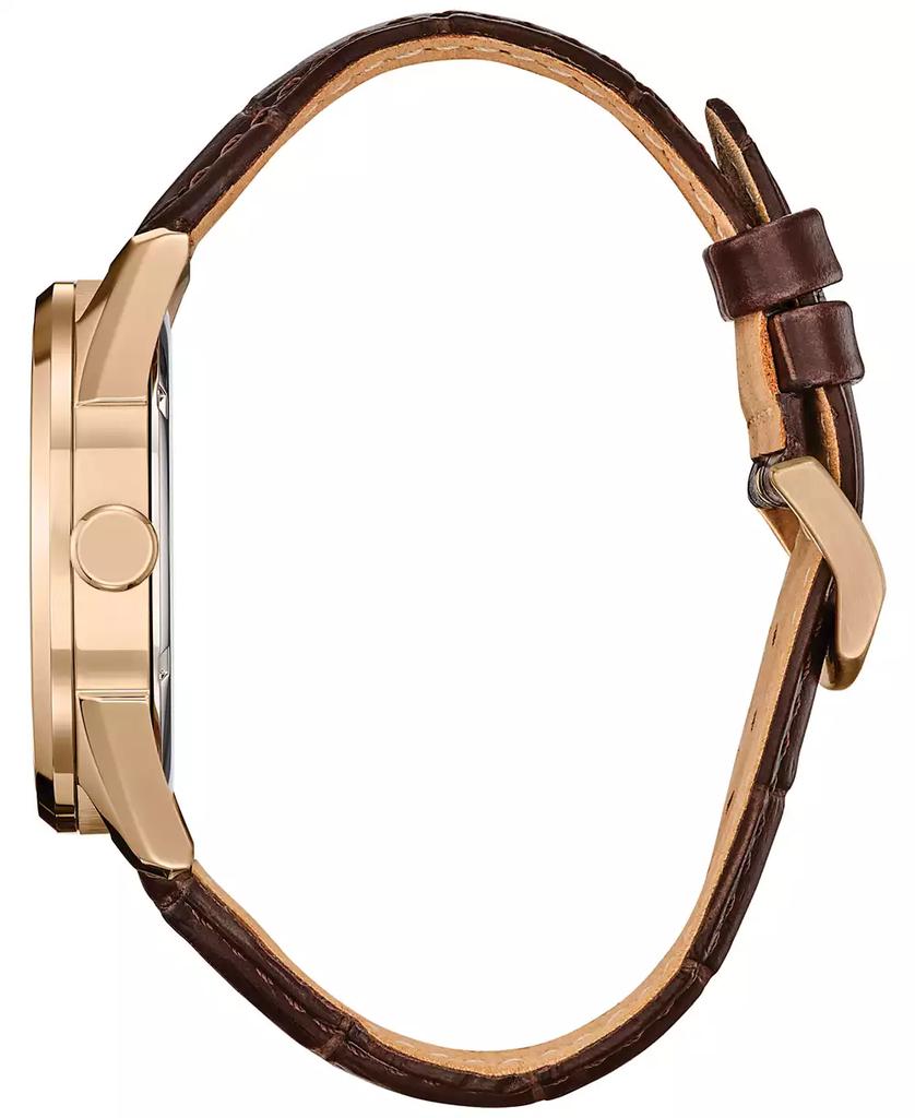 Citizen Eco-Drive Men's Disney Mickey Mouse Brown Leather Strap Watch 42mm