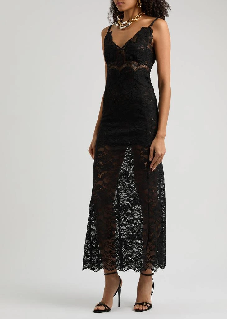 RABANNE Layered lace maxi dress 2