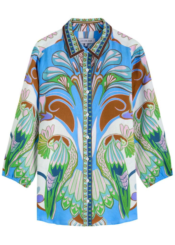 LUG VON SIGA Franzie printed linen shirt