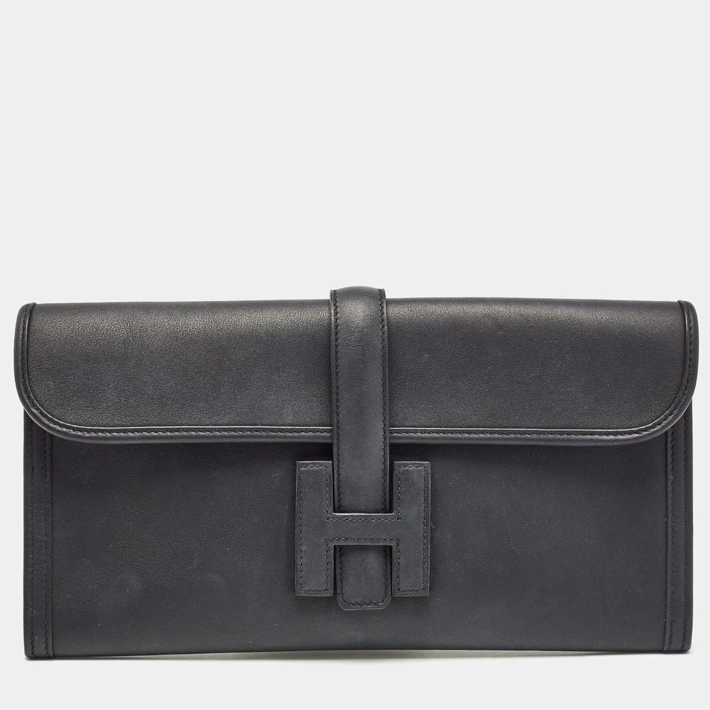 Hermes Hermes Bleu Indigo Swift Leather Elan Jige 29 Clutch 1