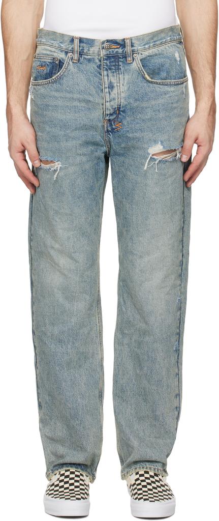 Ksubi Blue Anti K Stage Dive Trashed Jeans - Pants - BeyondStyle