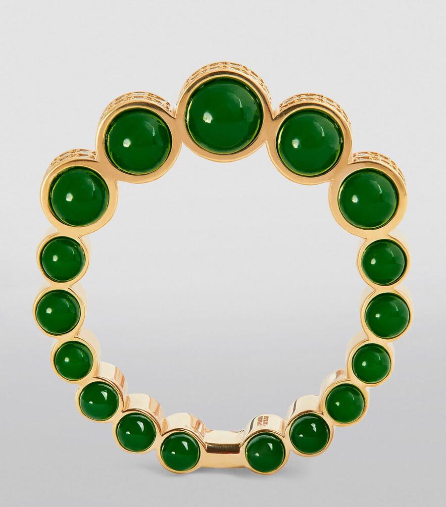 L'ATELIER NAWBAR Yellow Gold, Diamond and Enamel The Chlorine Ring