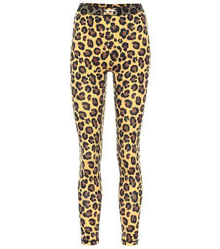 Adam Selman Sport Bonded leopard-print leggings