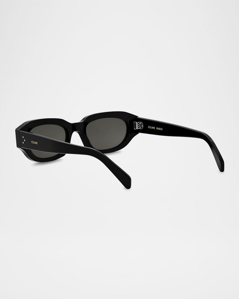 Celine Men's 3 Dots Acetate Rectangle Sunglasses