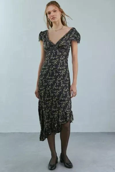 Kimchi Blue Kimchi Blue Cora Lace Trim Printed Asymmetrical Midi Dress 5