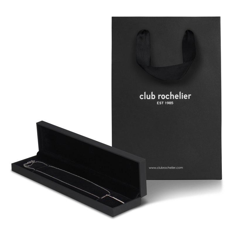 Club Rochelier 5A Cubic Zirconia Vertical Bar Pendant Necklace