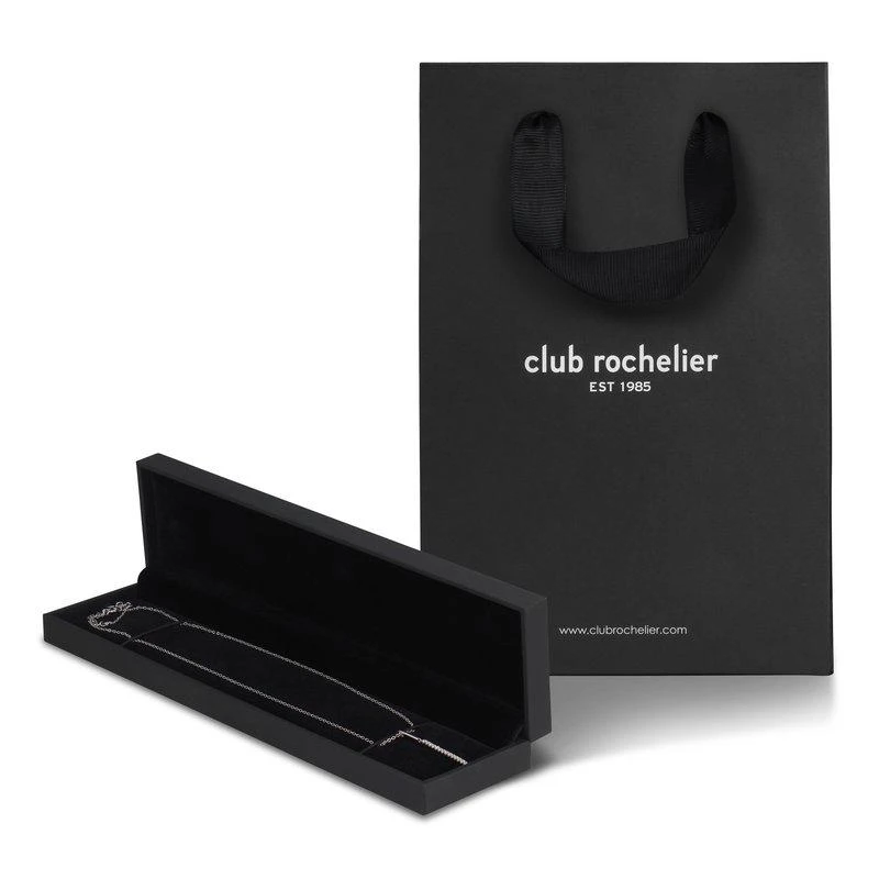Club Rochelier 5A Cubic Zirconia Vertical Bar Pendant Necklace 2
