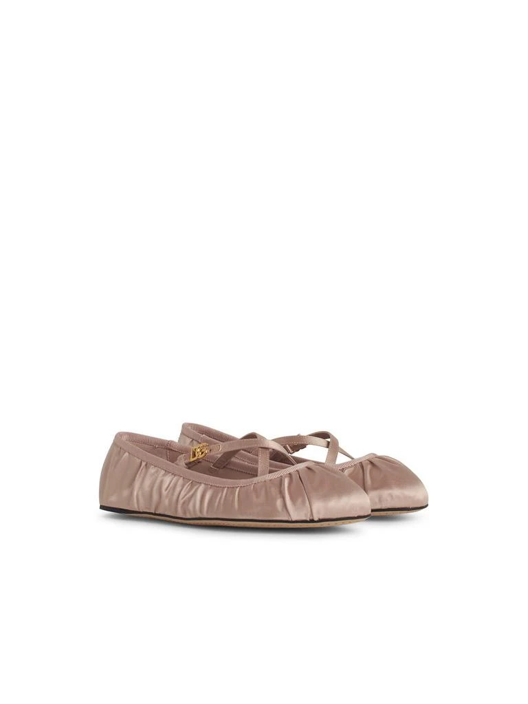 Dolce & Gabbana Pink Satin Ballet Flats 2