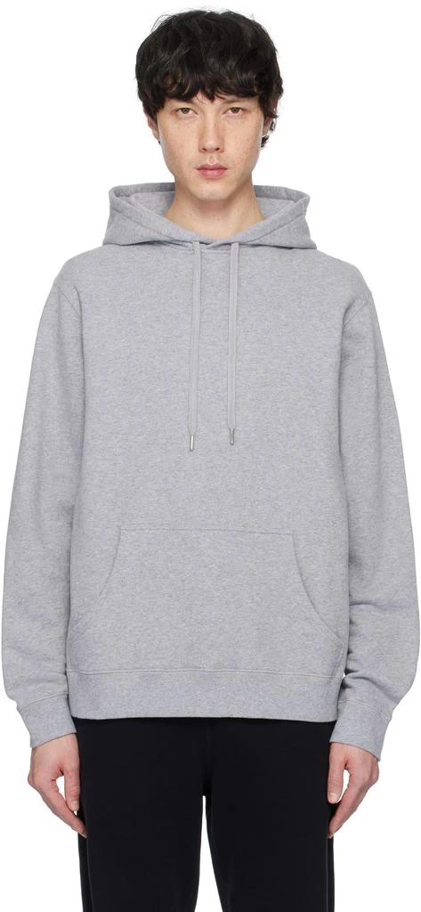 Sunspel Gray Loopback Hoodie 1