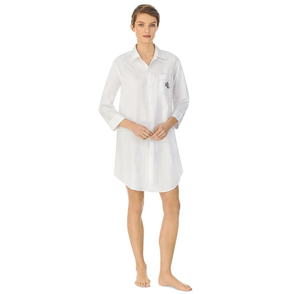 Lauren Ralph Lauren Roll-Cuff Sleepshirt Nightgown 1