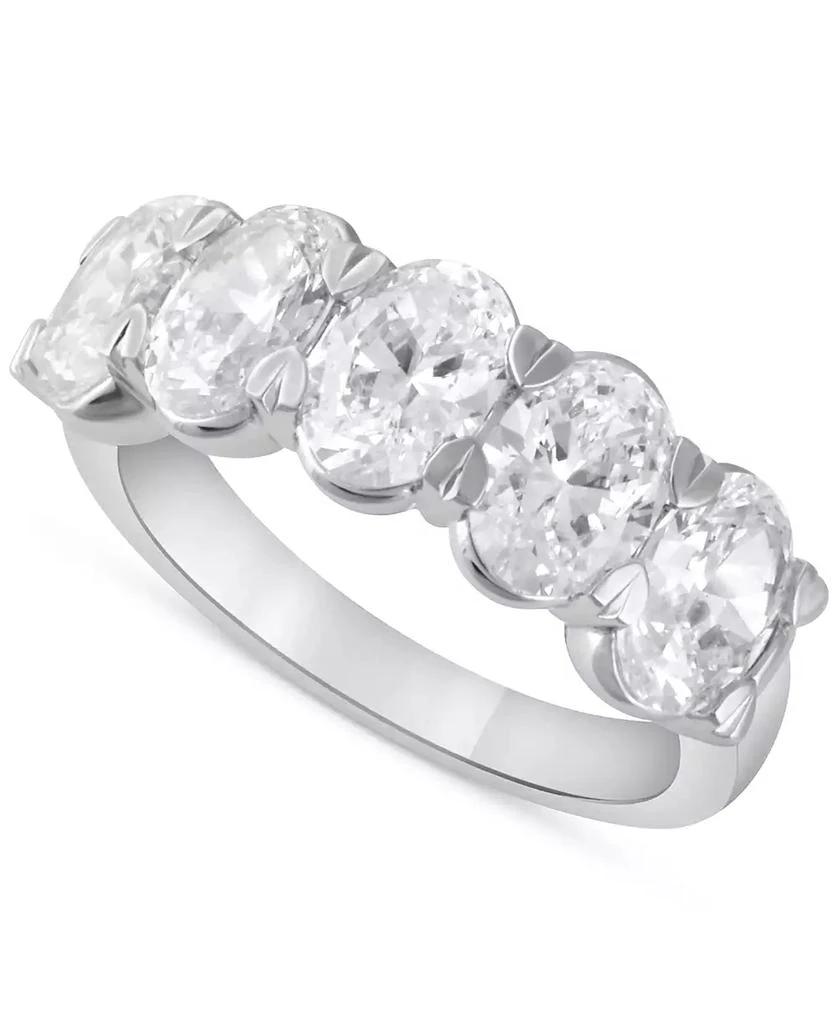 Badgley Mischka Certified Lab Grown Diamond Oval-Cut Band (3-1/2 ct. t.w.) in 14k Gold 1