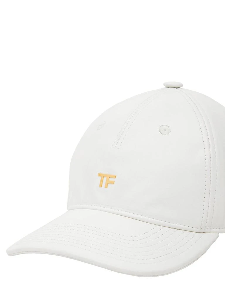 Tom Ford Tf Cotton Canvas & Leather Baseball Cap 3