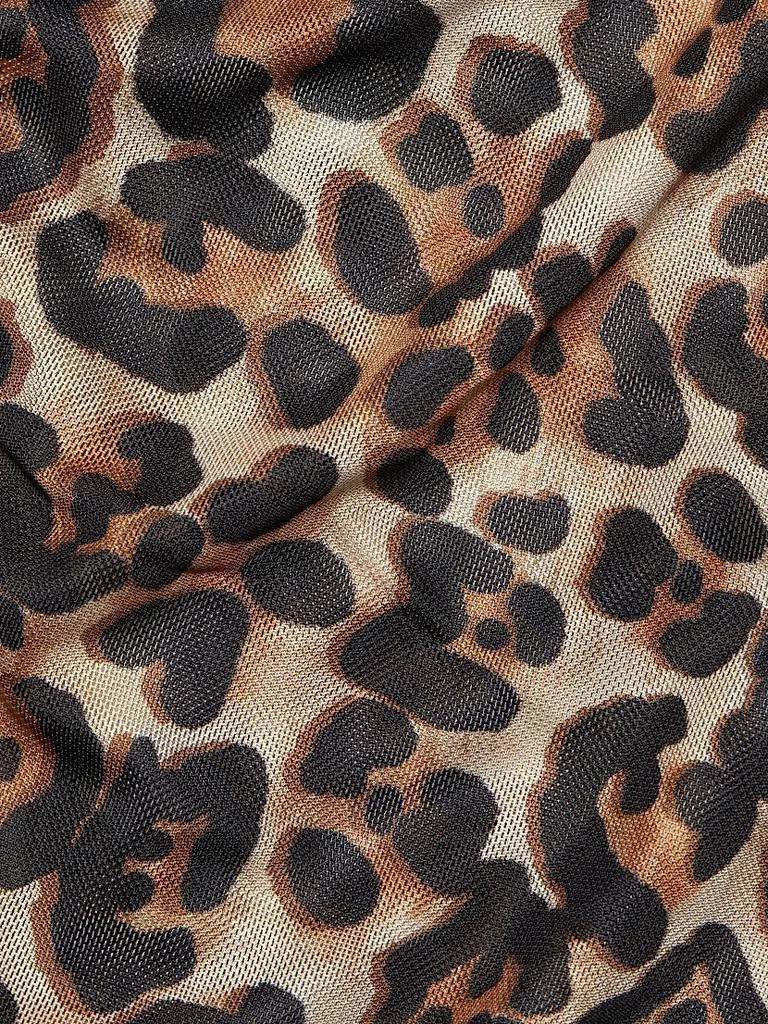 Ronny Kobo Vittoria Leopard Mock Turtleneck Bodysuit 8