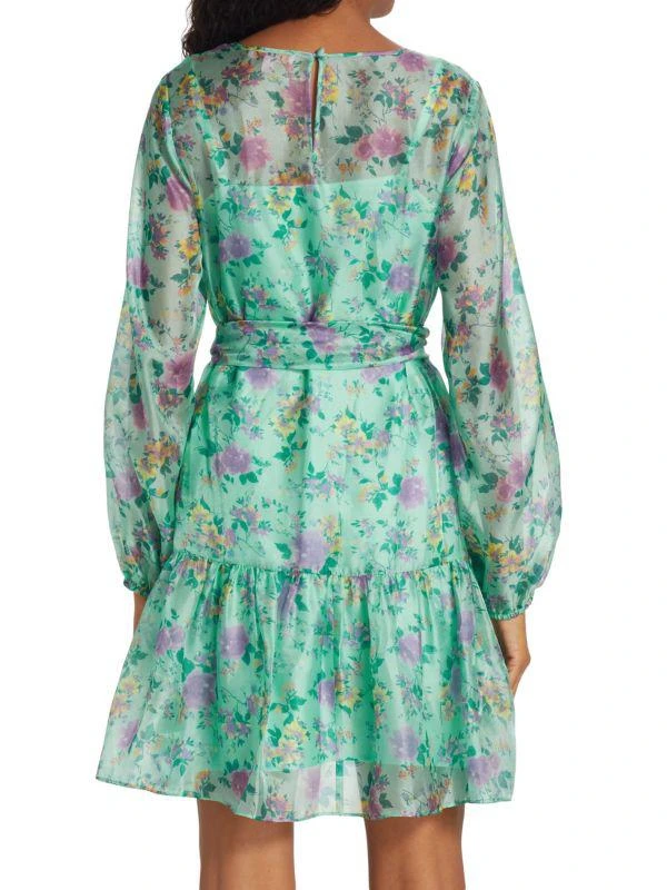 LDT Floral-Printed Blouson Minidress 2